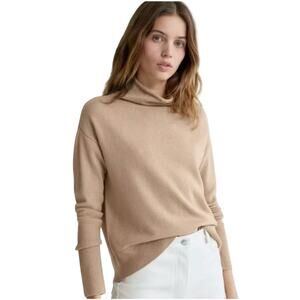 Wilfred Aritzia Womens Cyprie Turtleneck Sweater S Pink Merino Wool Mock Neck
